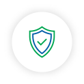 icon of a checkmark inside a shield